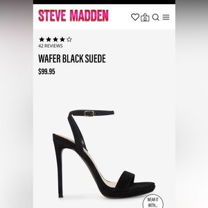 Steve Madden black suede heels